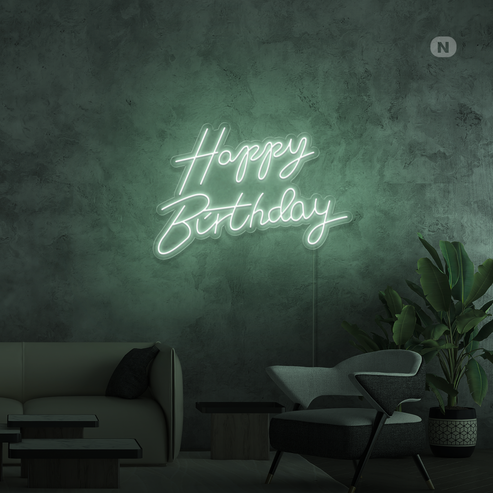 Cartel neon Happy Birthday