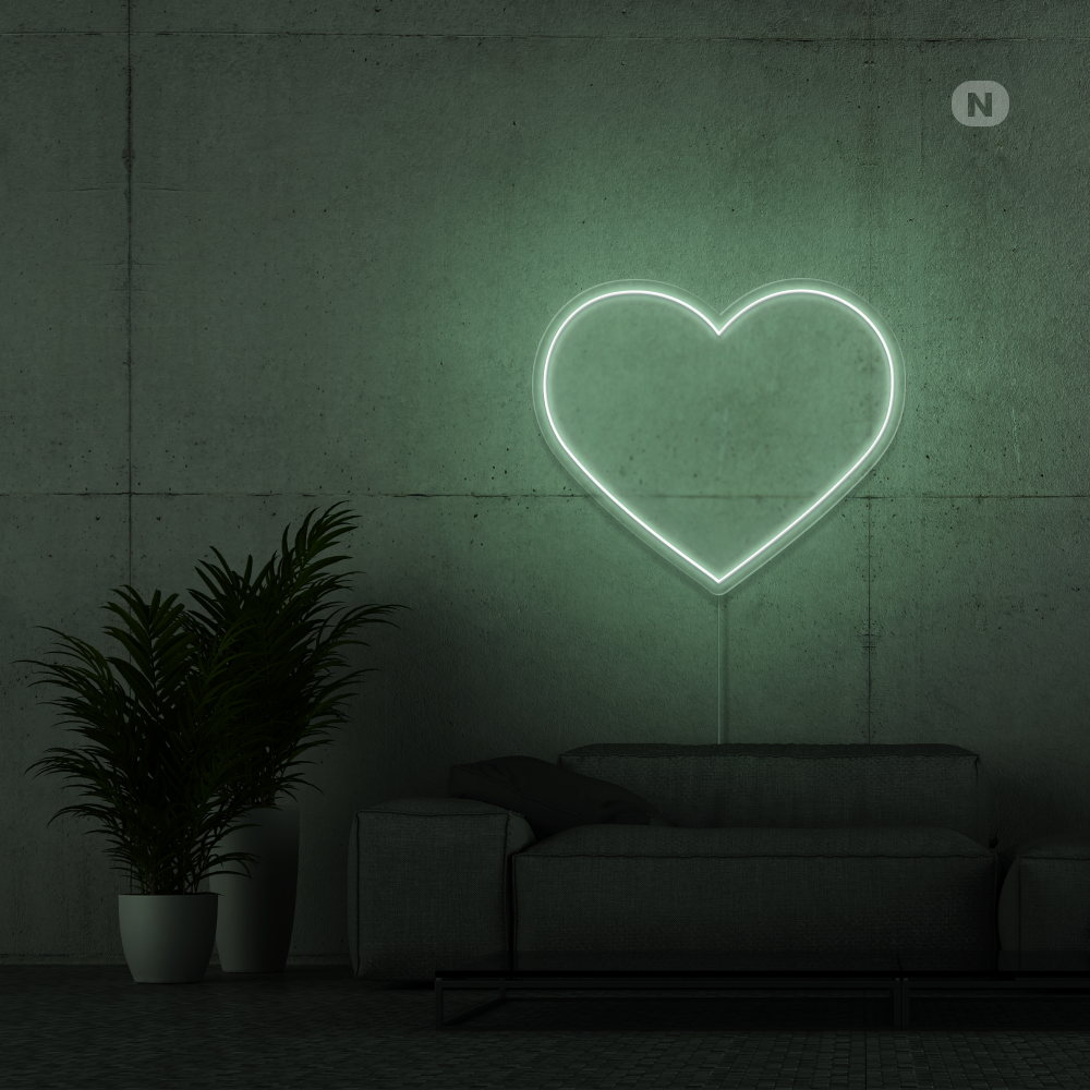 Cartel neon Corazón