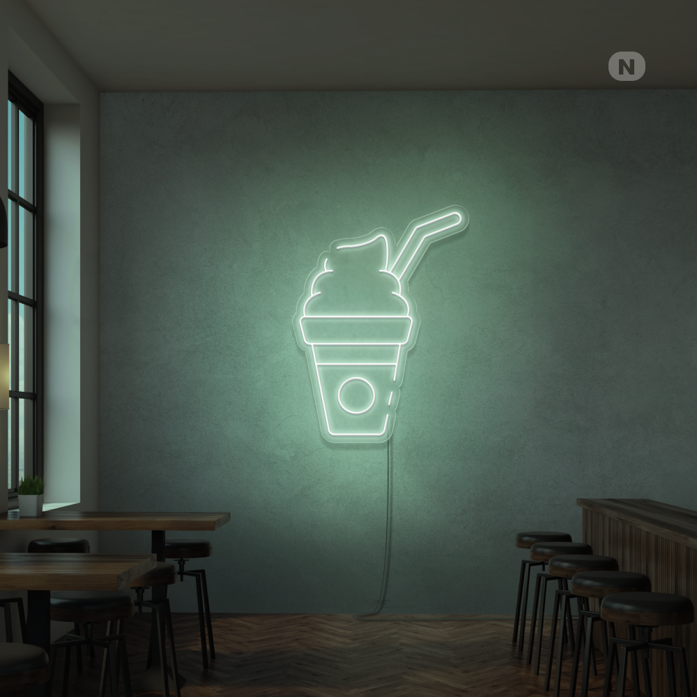 Cartel neon Batido