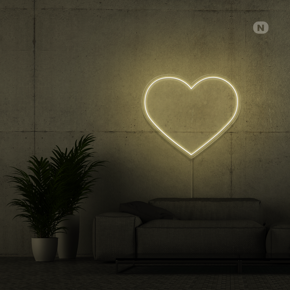 Cartel neon Corazón