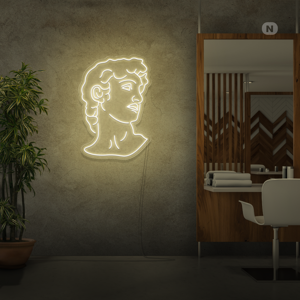 Cartel neon Michelangelo's David