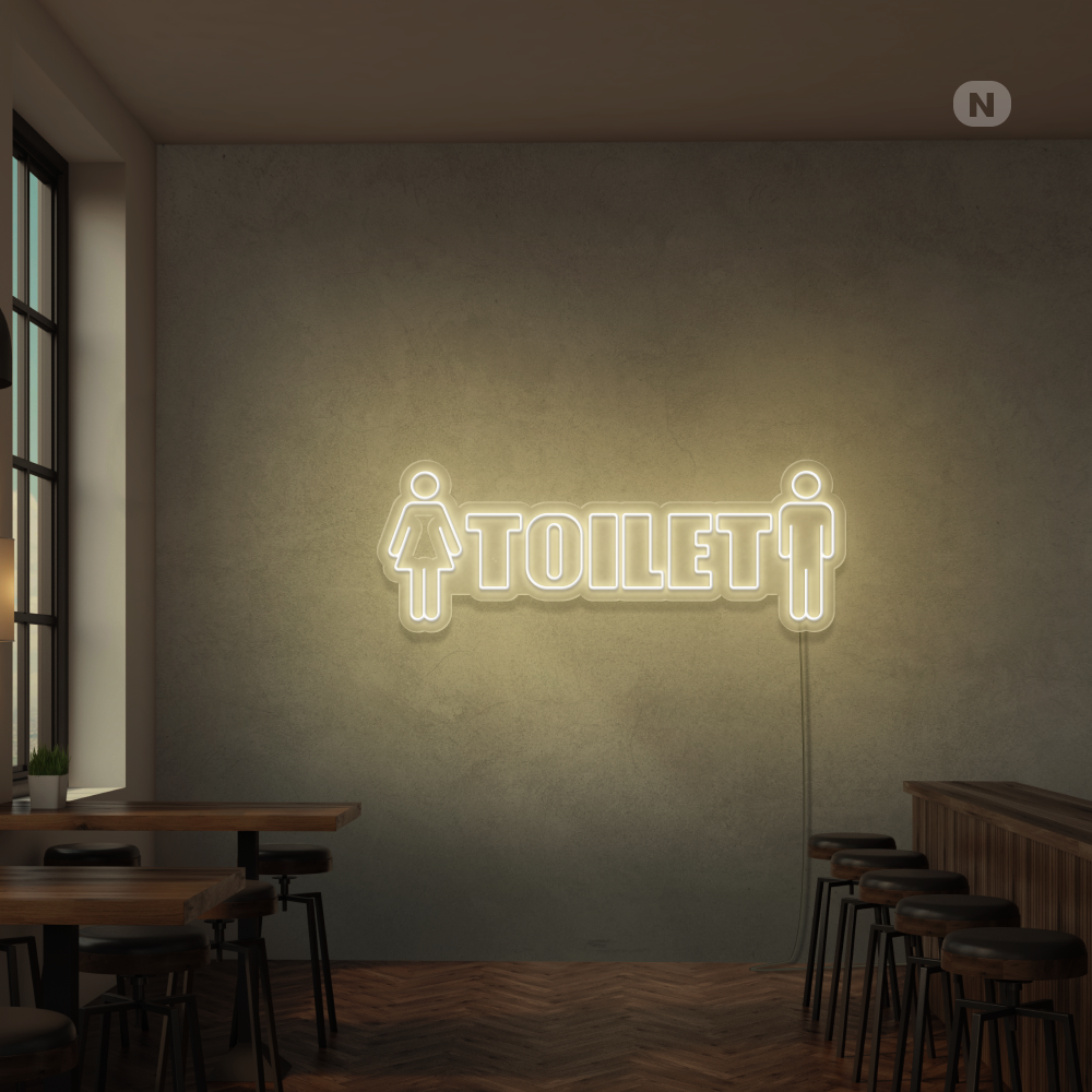 Cartel neon Toilet