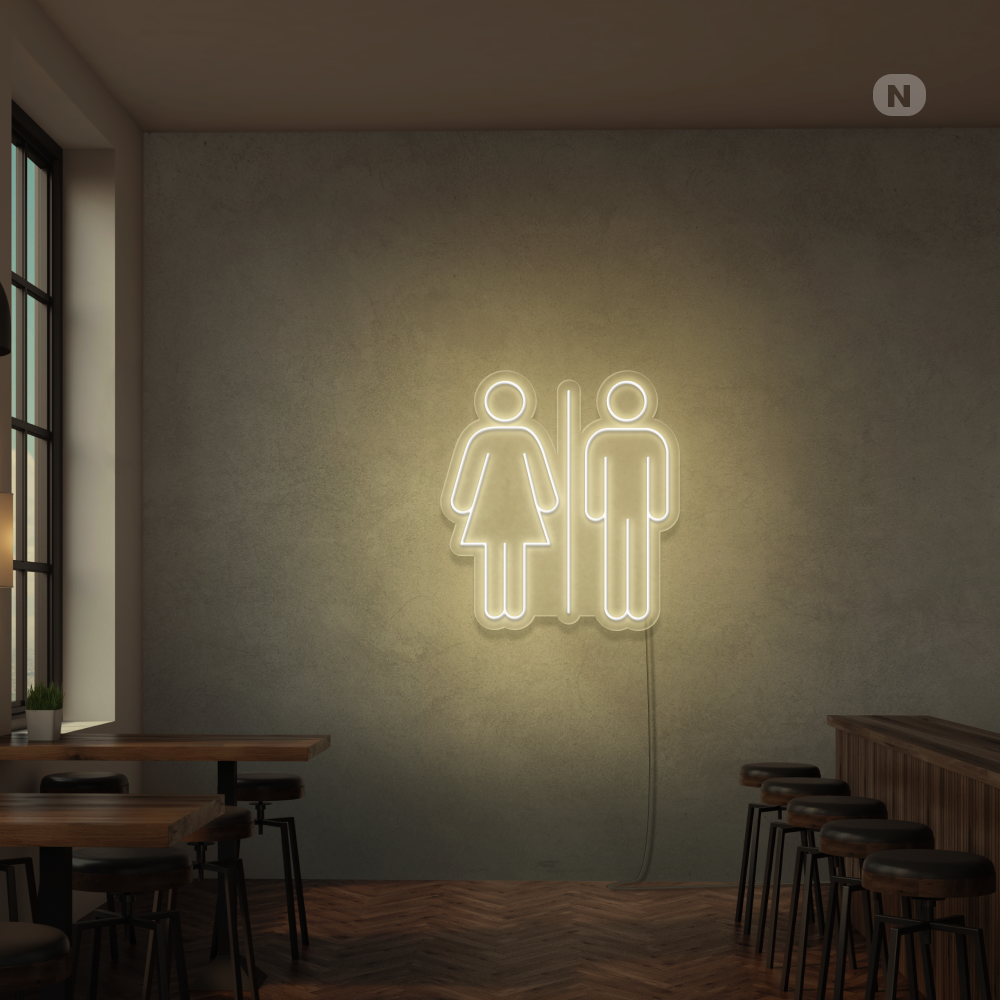 Cartel neon Toilet