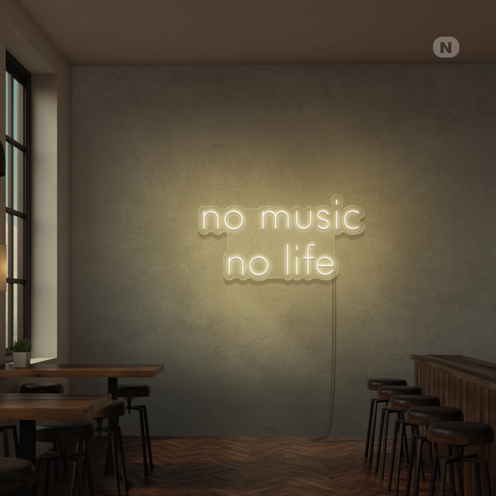 Cartel neon No Music No Life