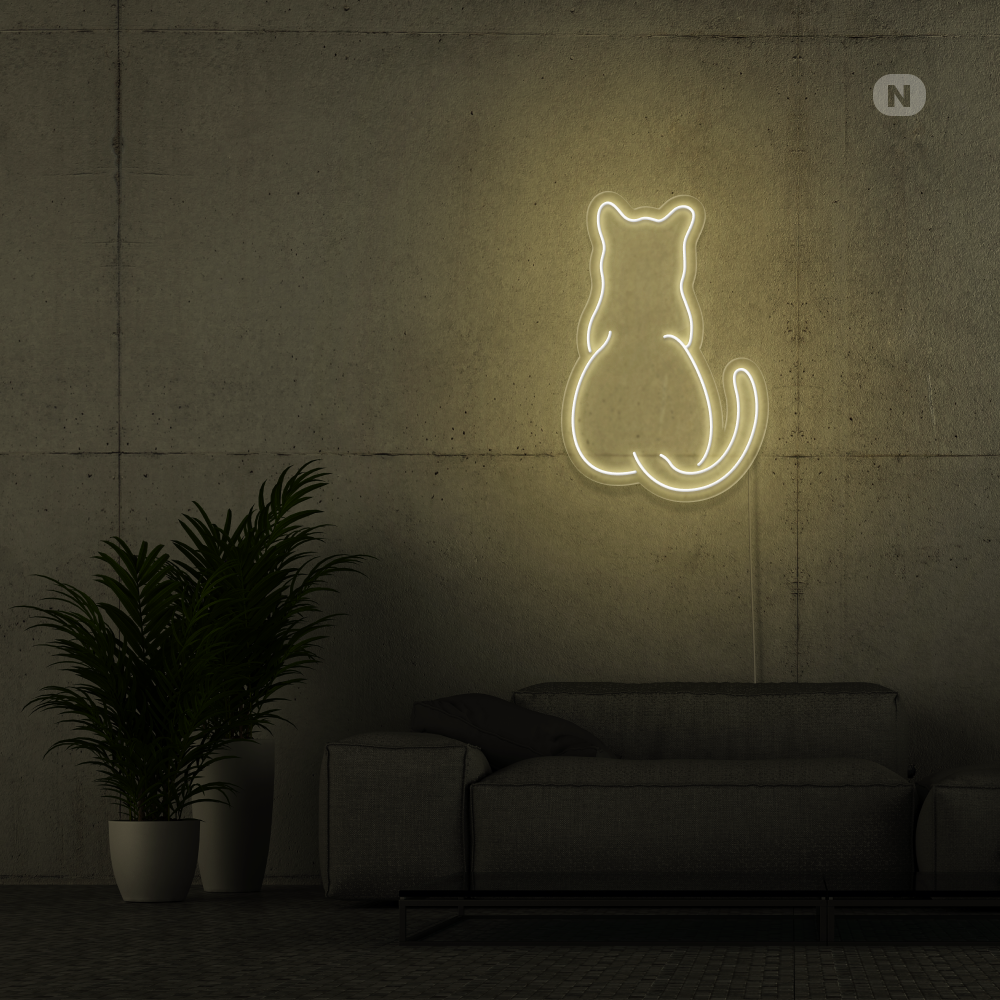 Cartel neon Gato