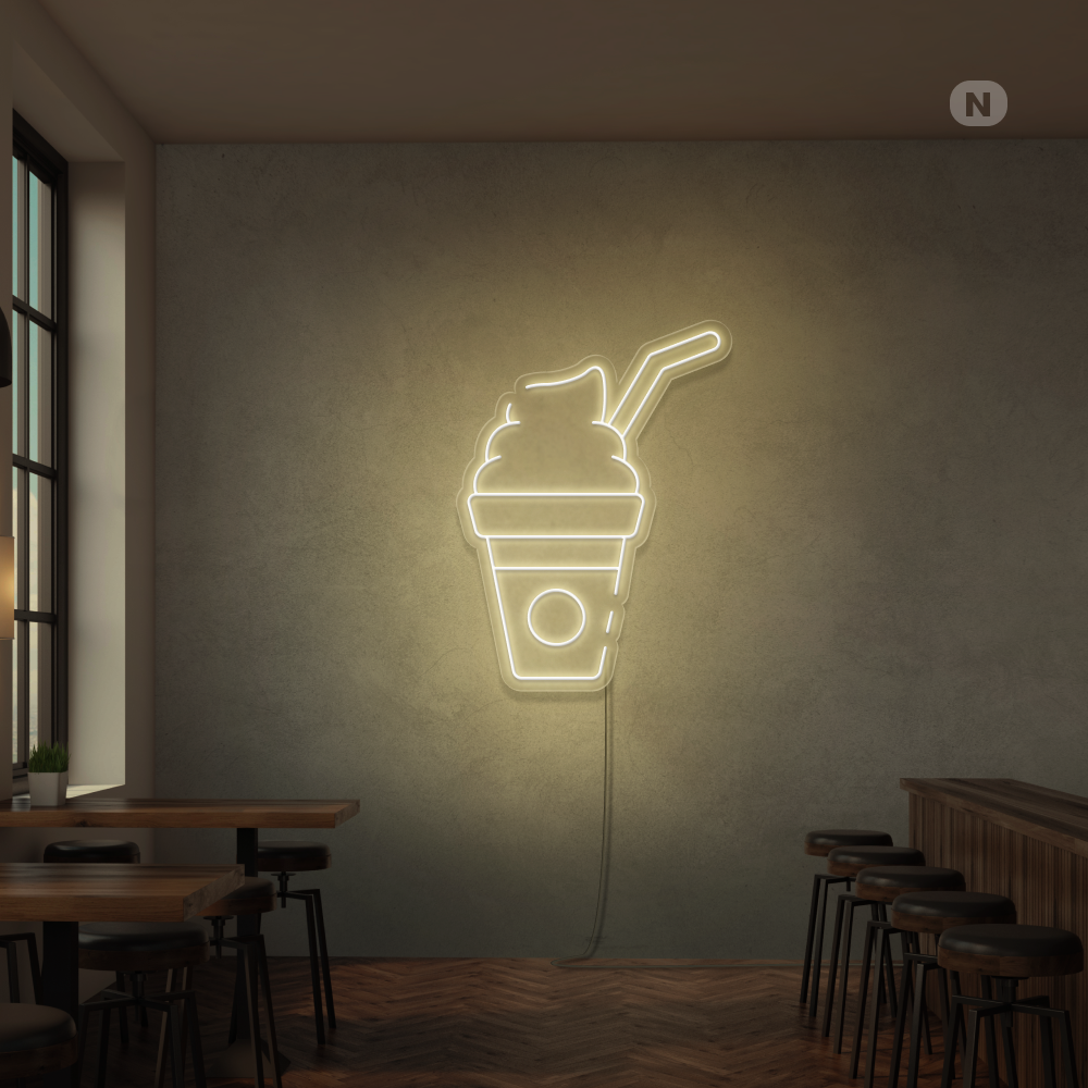 Cartel neon Batido
