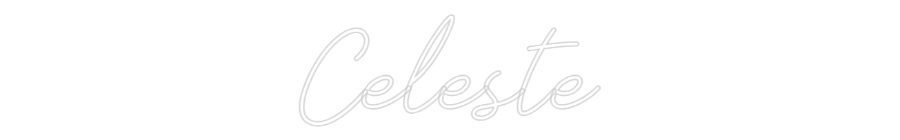 Neon personalizado: Celeste
