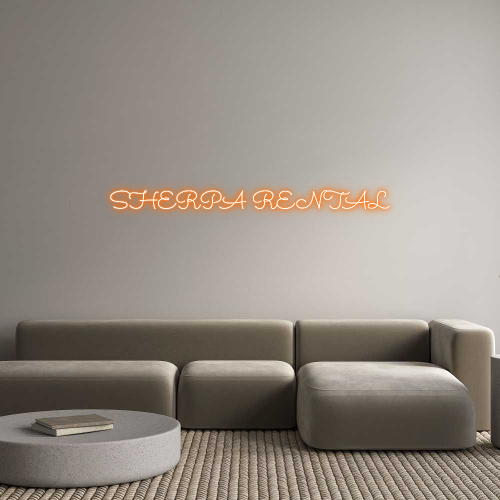 Neon personalizado: SHERPA RENTAL
