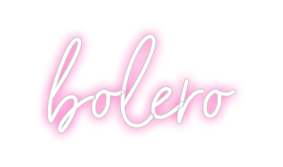 Neon personalizado: bolero