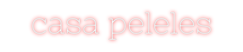 Neon personalizado: casa peleles