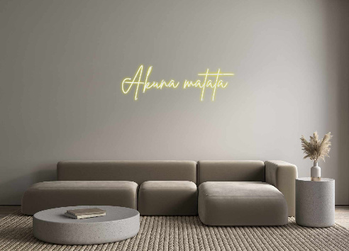 Neon personalizado: Akuna matata