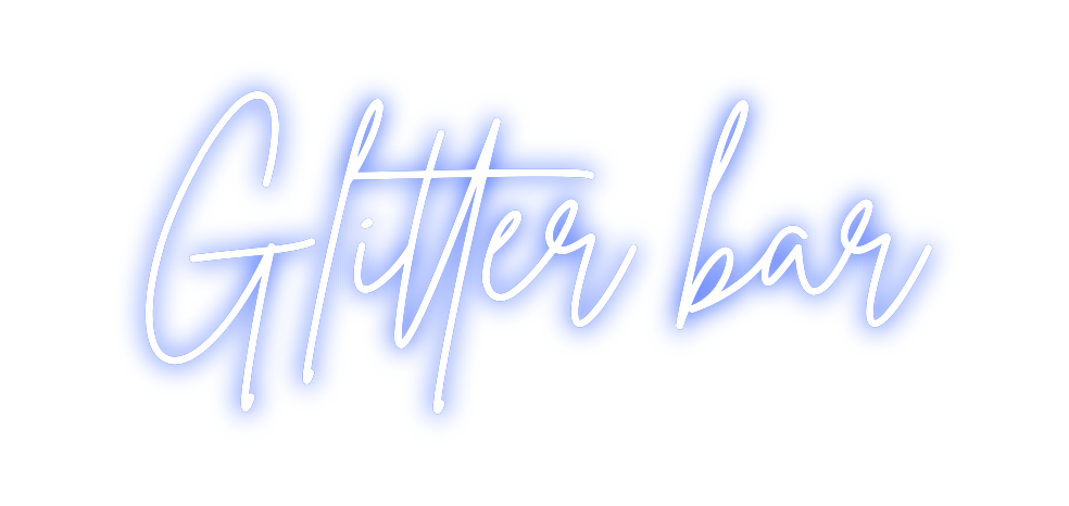 Neon personalizado: Glitter bar