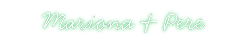 Neon personalizado: Mariona & Pere