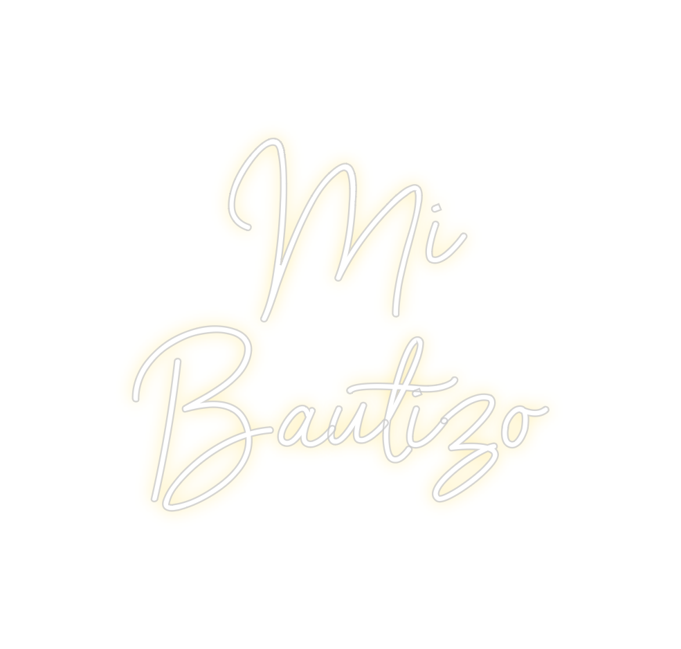 Neon personalizado: Mi
Bautizo