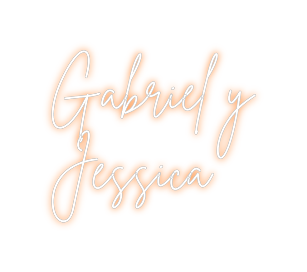 Neon personalizado: Gabriel y
Jes...