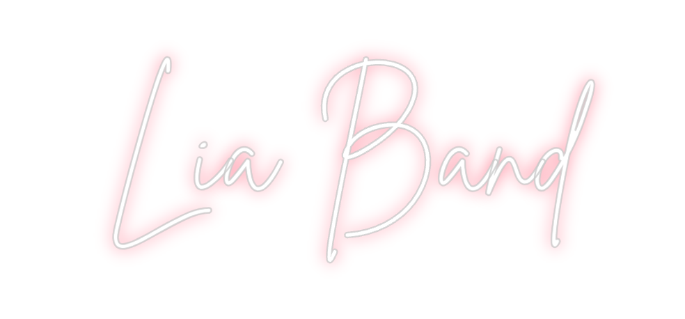 Neon personalizado: Lía Band