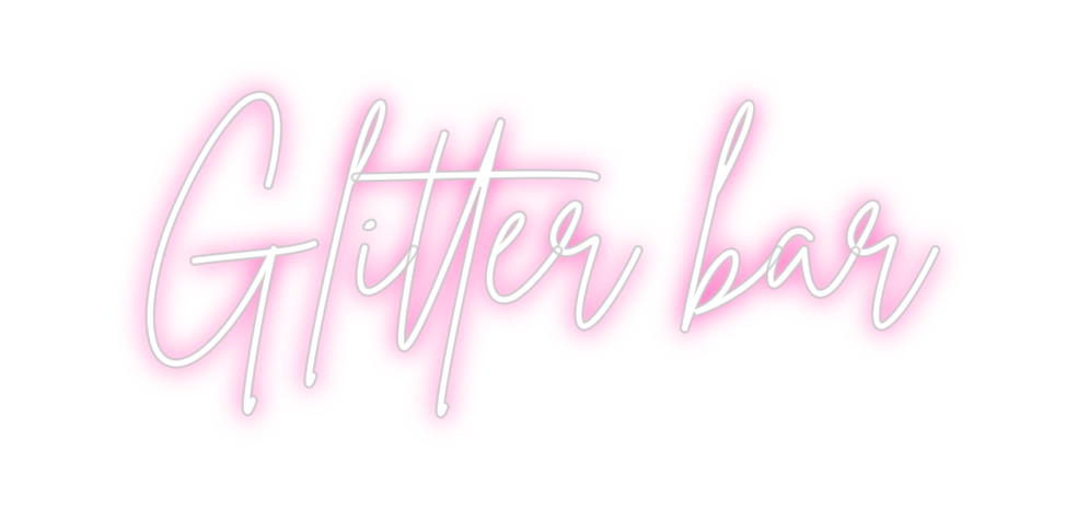 Neon personalizado: Glitter bar