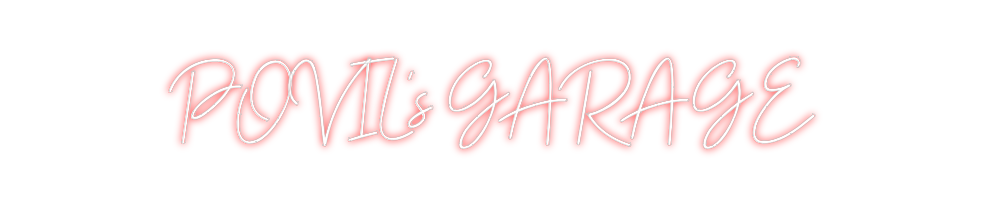 Neon personalizado: POVIL's GARAGE