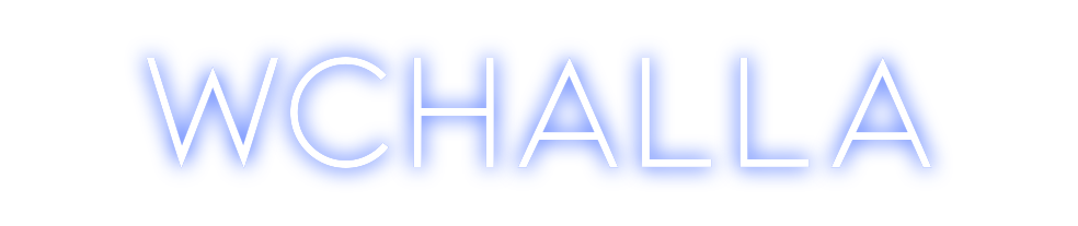 Neon personalizado: Wchalla