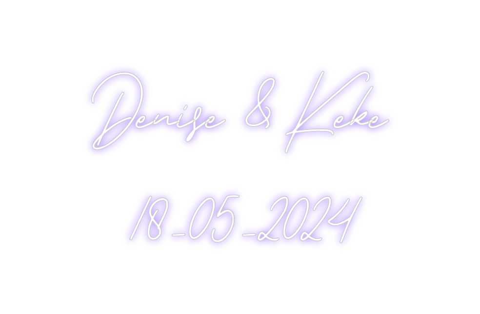 Neon personalizado: Denise & Keke...