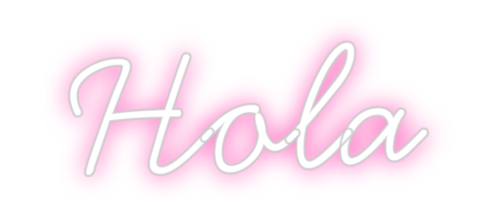 Neon personalizado: Hola