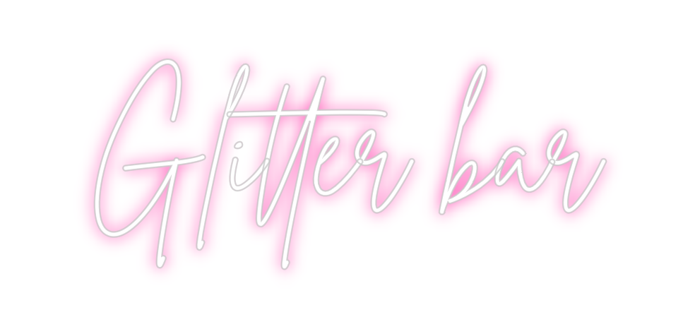 Neon personalizado: Glitter bar