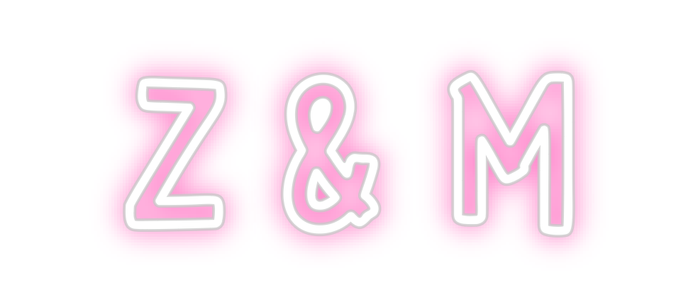 Neon personalizado: Z & M
