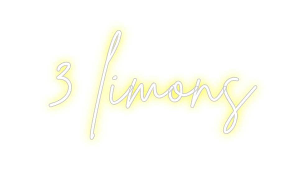 Neon personalizado: 3 limons