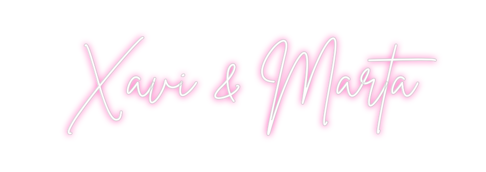 Neon personalizado: Xavi & Marta