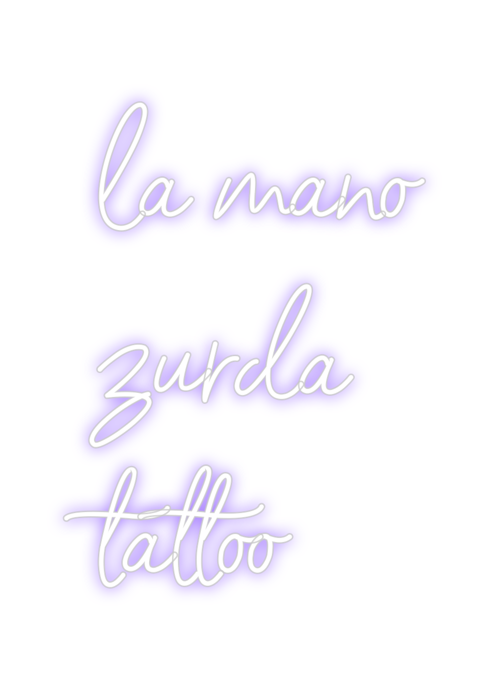 Neon personalizado: la mano
zurda...