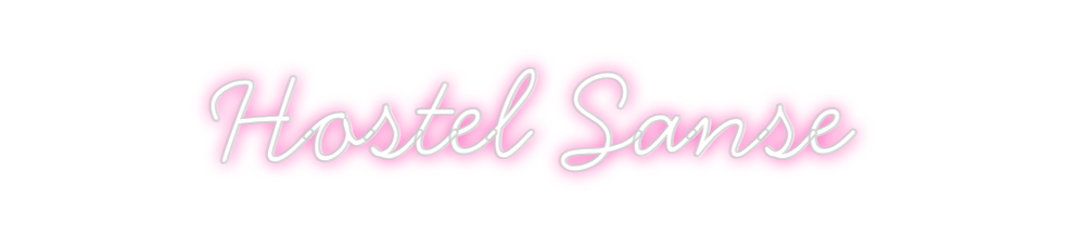Neon personalizado: Hostel Sanse