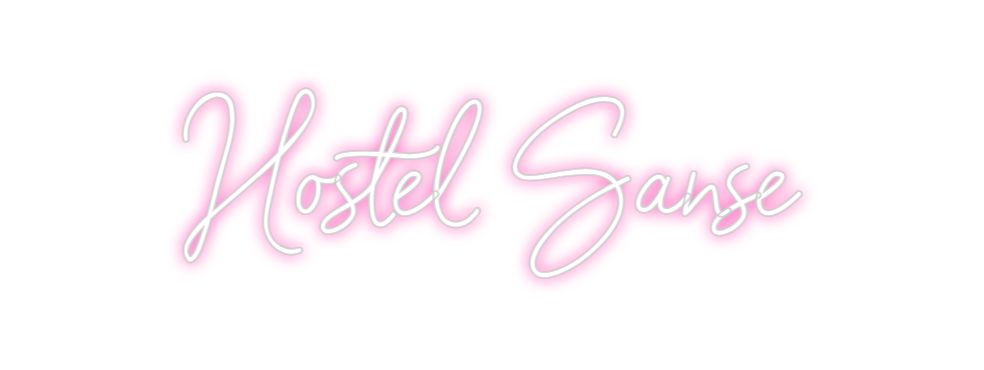 Neon personalizado: Hostel Sanse