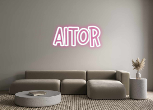 Neon personalizado: Aitor
