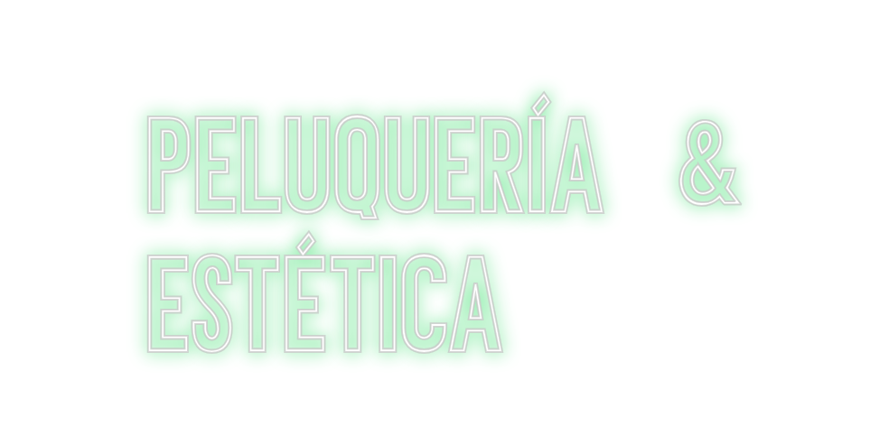 Neon personalizado: PElUQUERÍA &...