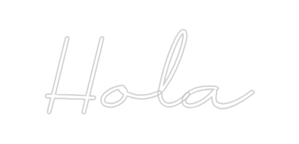 Neon personalizado: Hola