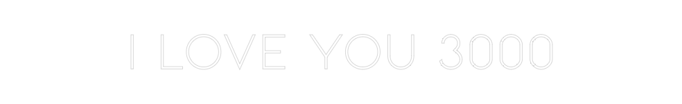 Neon personalizado: I love you 3000