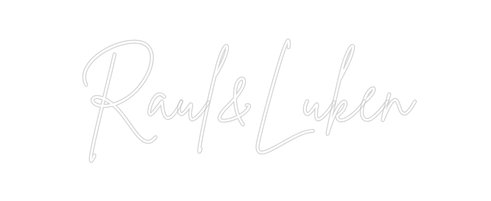 Neon personalizado: Raul&Luken