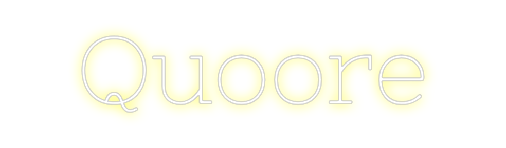 Neon personalizado: Quoore