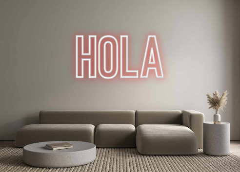 Neon personalizado: Hola