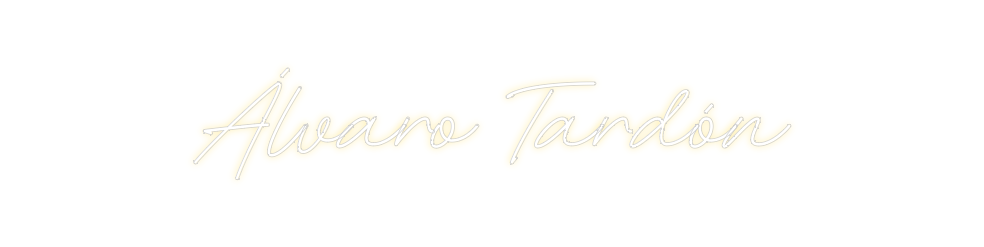 Neon personalizado: Álvaro Tardón