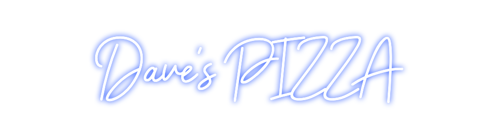 Neon personalizado: Dave's PIZZA