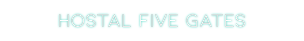 Neon personalizado: HOSTAL FIVE G...