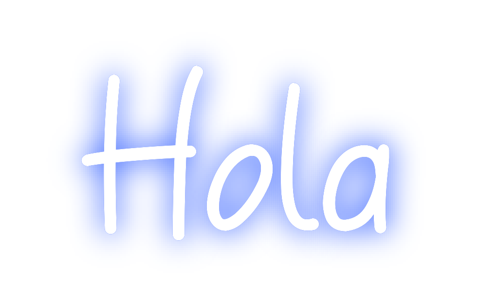 Neon personalizado: Hola