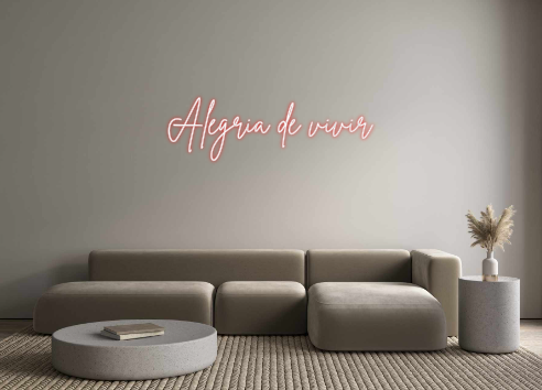 Neon personalizado: Alegria de vi...
