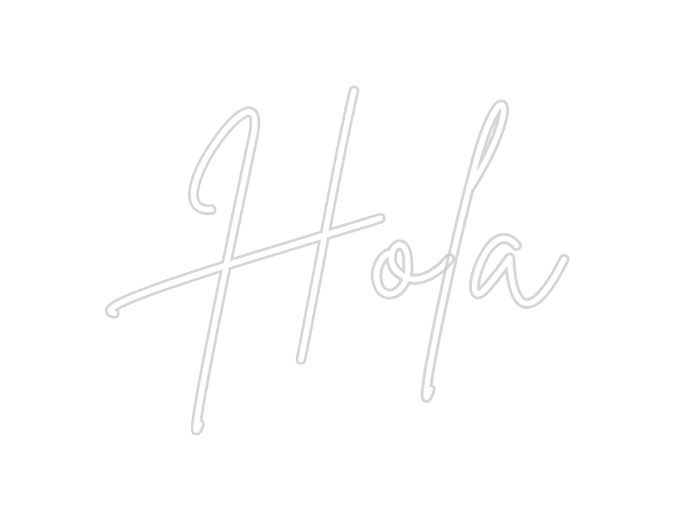 Neon personalizado: Hola