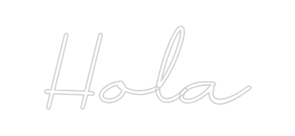 Neon personalizado: Hola