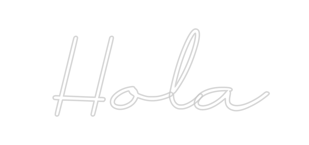 Neon personalizado: Hola