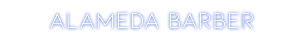 Neon personalizado: ALAMEDA BARBER