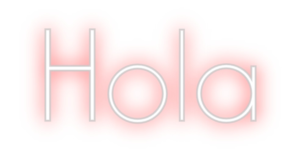Neon personalizado: Hola