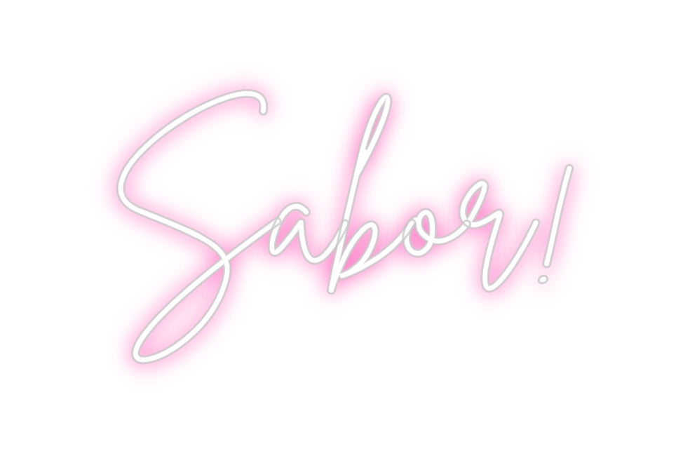 Neon personalizado: Sabor!